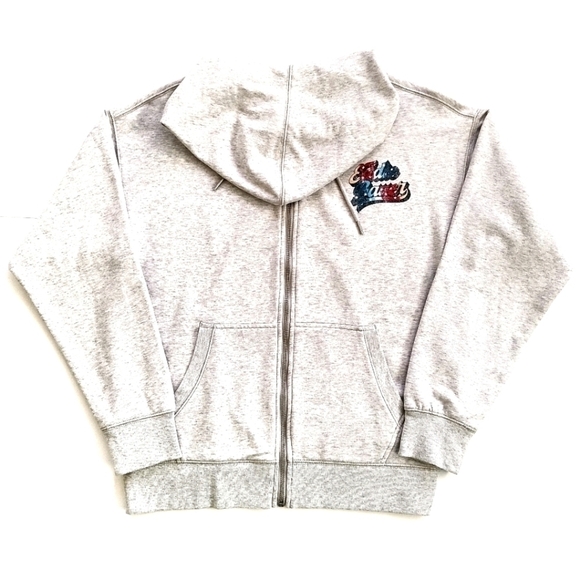 𝅺3/$20 Eddie Bauer Logo Gray Hoodie Sweatshirt - Picture 1 of 10